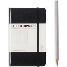 Leuchtturm1917 Adres Defteri, Sert Kapak, 100 Gr. Kağıt, Siyah Kapak, A6