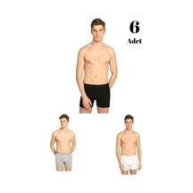 Tutku 6'lı Paket 0114 Likralı Pamuk Erkek Boxer Çok Renkli