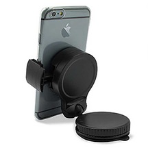 Kıskaçlı Yapışkanlı Mini Araç Telefon Tutucu Süper 03-Siyah