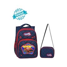 Galb Leather Speed Car Desenli Ortopedik Birinci Kalite Su Gecirmez Ve Beslenme Cantali Ilk Ogreti Lacivert