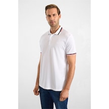 Süvari Beyaz Slim Düz Baskısız Pike Polo Yaka Tişört Sts1014000022-bey