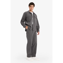 Defacto Wide Leg Geniş Paça Fitilli Kadife Pantolon F2042ax25wnar104 Antrasit