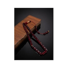 Erkek Hediyelik Sıkma Kehribar Tesbih Bordo Renk Kapsül Kesim Sıralı Sistem Püskül Usta İşçilik Ahşap Kutulu Şık Tasarım Bordo - 904966643 Bordo - 904966643 Bordo
