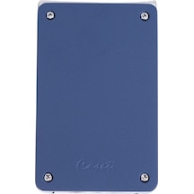 Caseti Çift Torch Pürmüz & Tek Torch Mum Alev Delicili Lacivert Metal Puro Çakmağı