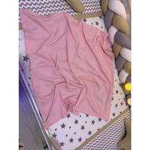 Hamiki Pamuklu Çok Amaçlı Esnek Kundak Bebek Battaniyesi Pembe
