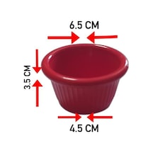 1. Kalite Polikarbon Kırılmaz Sosluk / Reçellik /minimal Kase 8'li Kirmizi Çok Renkli