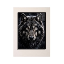 Bozkurt Portre Metal Tablo - Vahşi Doğa Duvar Dekoru, Metal Poster Wall Art Çok Renkli - 924525060 Çok Renkli - 924525060 Çok Renkli