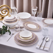 Aryıldız Majestic 60 Parça 12 Kişilik Porselen Yemek Takımı Ar261347 Çok Renkli