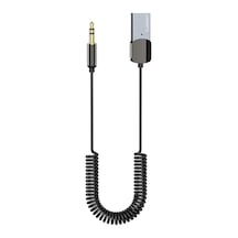Earldom M93 Tak Çalıştır Usb To 3.5mm Esnek Aux Kablo - Siyah