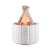 Robeve 250ml Kamp Ateşi Kumandalı Buhar Makinesi Zamanlayıcılı Hava Nemlendirici 7 Renkli Led Işıklı Hava Nemlendirici Aroma Difüzörü Aromaterapi Beyaz