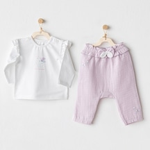 Andywawa Kız Bebek Takım 2 Parça Set Magical Butterfly Ac25578 Lila