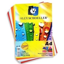 Alex Schoeller A4 Renkli Fotokopi Kağıdı 5 Renk 50'Li