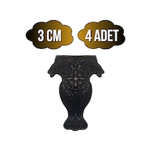 Lüx Metal Ayak Çeyiz Ve Hediye Kutusu Mobilya Ayağı 3cm Bronz 4 Adet Bronz
