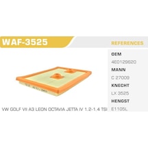 Wınkel Waf-3525 Hava Filtresı Golf VI Vıı / A3 12-