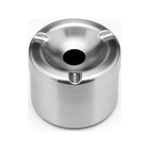 Gümüş Metal Kapaklı Küllük, Portatif Ve Modern Tasarım Kül Tablası, Araç İçin Uygun Rüzgar Geçirmez Küllük, Lüks Gümüş Rengi Masaüstü Kül Tepsisi, Kolay Temizlenir Dış Mekan Küllüğü