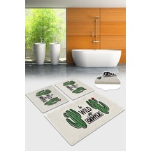 Gentle Banyo Halısı Djt 3 Lü Set Çok Renkli