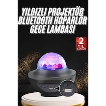 Dönen Işıklı Disko Topu Projektör Müzik Çalarlı Disco Speaker Renkli