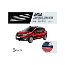 Dacia Sandero Stepway Krom Cam Çıtası Seti 4 Prç. 2012-2020