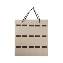 Bej 15 Yuvaları Keçe Gözlük Güneş Gözlüğü Gözlük Standı Tutucu Depolama Ekran Asılı Çanta Duvar Cep Saklama Kutusu Organizatör Bej Bej