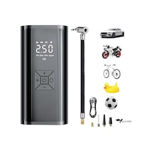 Valkyrie 100w 6000mah Şarjlı Araba Lastik Hava Pompası Led Işıklı Çok Amaçlı Bisiklet Yatak Top Pompası