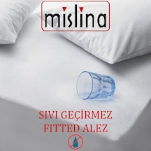 Mislina Fitted Su Sıvı Geçirmez Çift / Tek Kişilik Alez Beyaz