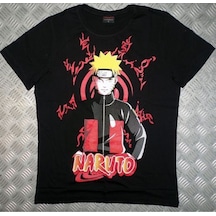 Stoned&Fame Naruto Baskılı T-shirt SIYAH