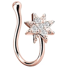 Suntek Sahte Burun Halkaları 18g Dudak Kulak Septum Altın-gül Altın