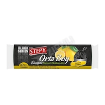 2 Adet Stepy Büzgülü Çöp Torbası Limon Kokulu Orta Boy