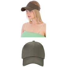 Unisex Ayarlanabilir Spor Basic Kep Şapka 2'Li Set (550275009)