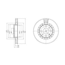 DELPHI BG2443 FREN DİSKİ ÖN ASTRA F 91- ASTRA F CLASSIC 99- ASTRA