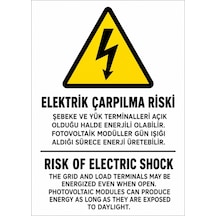 Elektrik Çarpılma Riski35x50cm Pvc Isg Levha