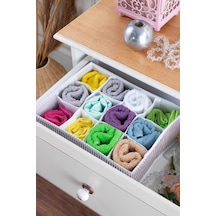 Home 12 Bölmeli Çekmece İçi Düzenleyici Organizer Beyaz/kahve