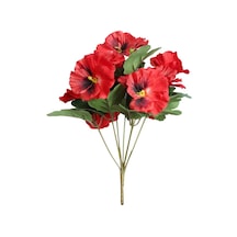 Kırmızı Çiçeklenme Buket Yapay Çiçek Hercai Menekşe Bahçe Dıy Sahne Parti Ev  Zanaat
