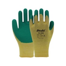 Beybi Pl550 Polyester Örme Lateks Eldiven Yeşil