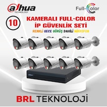 Dahua 10 Kameralı Full Color İp Güvenlik Kamera Seti