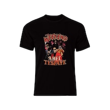 The Weeknd Baskılı Unisex %100 Pamuk Siyah T-shirt SIYAH