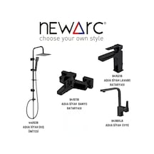 Newarc Aqua 440536 + 941511B + 941521B + 941881LB Batarya Duş Ünitesi Seti