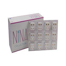 Nina Collection Steril Kulak Delme Küpesi 12 Çift Sarıya Karışık Sarı