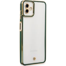 Newface Samsung Uyumlu Galaxy A04 Kılıf Liva Lens Silikon - Yeşil Yeşil