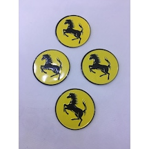 Ferrarı Sarı Jant Göbeği Arma - Etiket