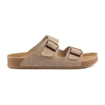 Roy Jones Breezestep Unisex Bej Çift Toka Günlük Terlik 6500 Bej