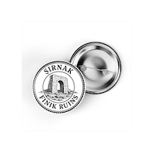 5 Adet İğneli Çanta Rozeti - Finik Antik Kenti - Şırnak - 44 MM Çok Renkli