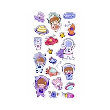 Sticker Kabartmalı Defter Planlayıcı Etiket Lrh001 -17x9 Cm- Space Astranot