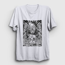 Presmono Unisex Time Megadeth T-shirt Beyaz