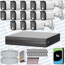 Provzen Dahua 15 Kameralı Full Hd Fullcolor Mikrofonlu Güvenlik Kamerası