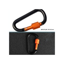 Omeniv Siyah Karabina Karabiner Outdoor Anahtarlık Çanta Kamp Çok Renkli