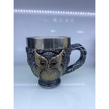 Baykuş Çelik Kupa Bardak Kod 6931