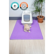 75x55 Cm Mor Kedi Tuvaleti Kumu Paspası Kedi Matı Tuvalet Dahil Değildir Mor
