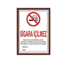 Sigara İçilmez Levhası Mdf Çerçeve