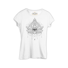 Eye Of The Flower Beyaz Kadın Tshirt 001